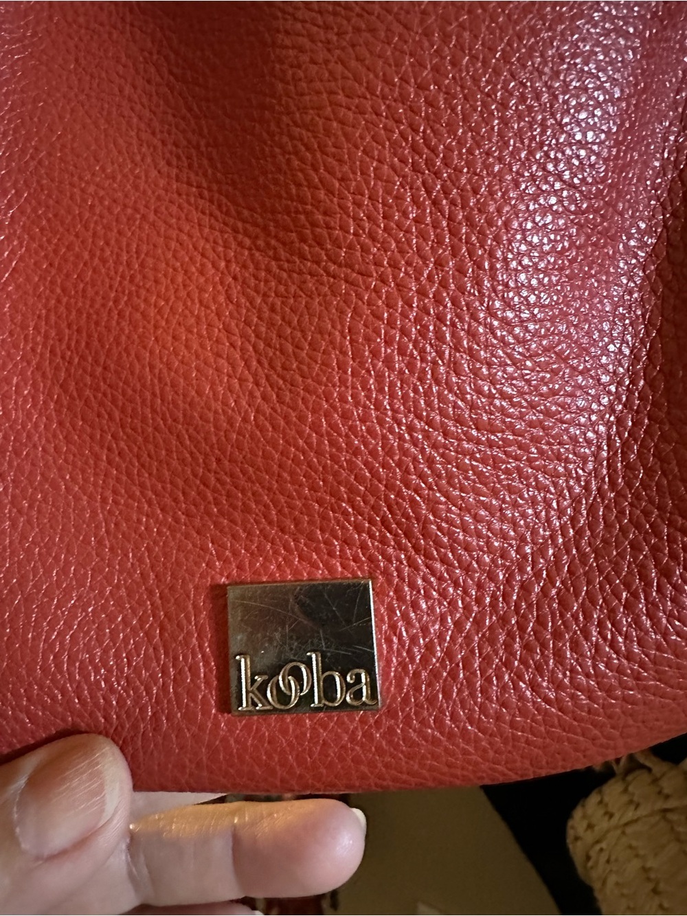 KOOBA-Beautiful Pebbled Shoulder Tote Burn Orange. - Picture 2 of 12
